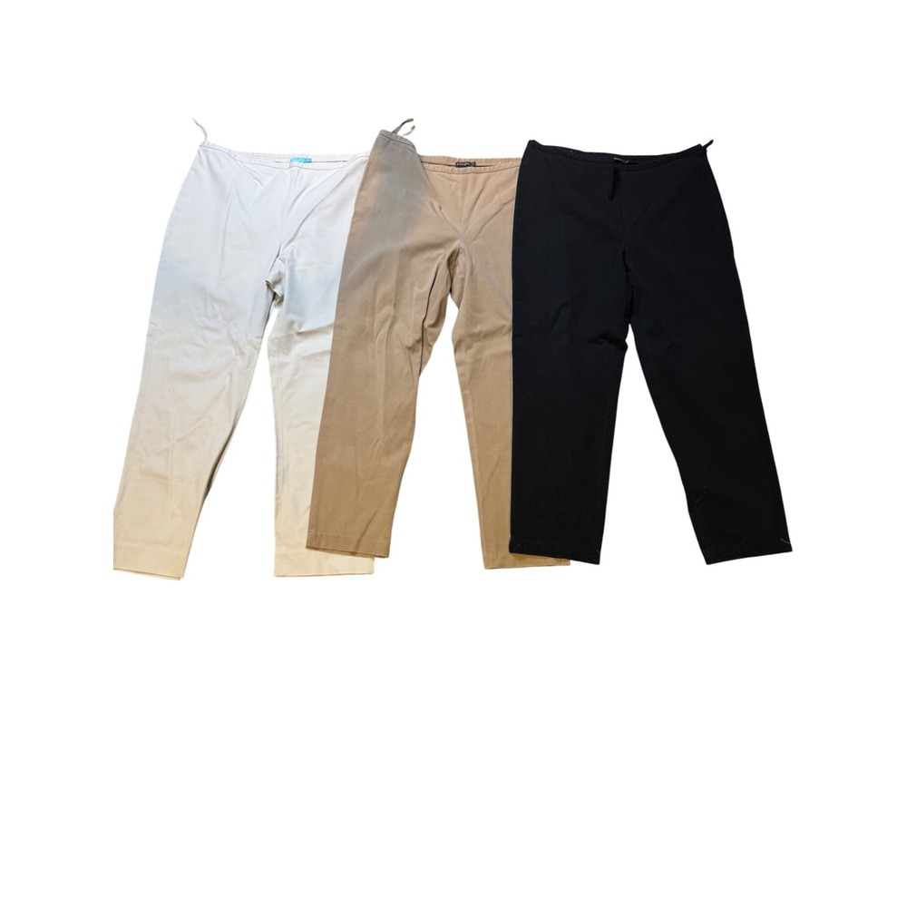 J. McLaughlin Women's Size 12 Beige Black Cream Classic Straight Leg Pants Set